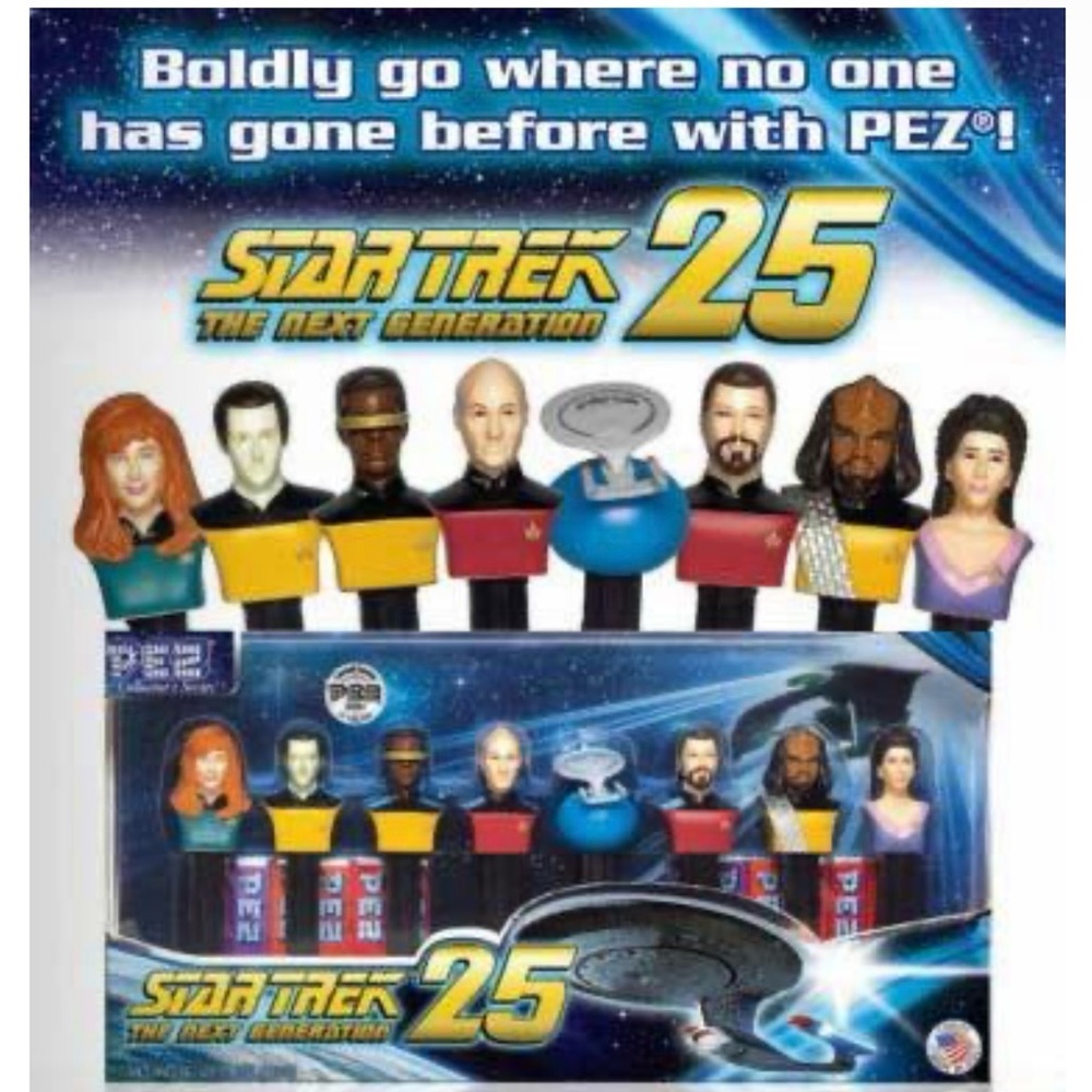 New Star Trek The Next Generation 25th Limited Edition PEZ Dispensers Set Sealed